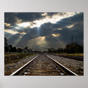Train Tracks to Horizon, New Journey, Graduation Poster