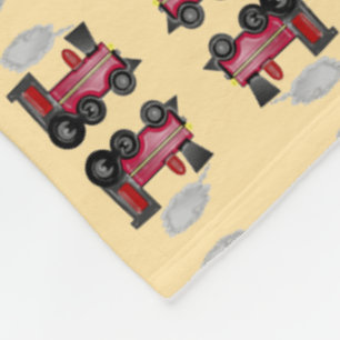 Train Trains Choo Choo Locomotive Fleece Blanket