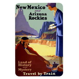 Train Travel in New Mexico and Arizona Magnet