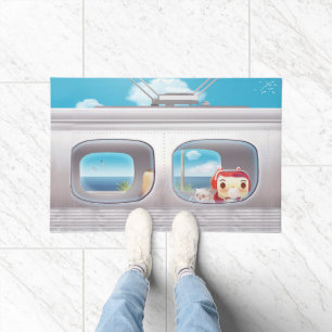 Train Trip with Cat Doormat