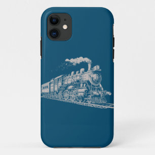 Train Vintage Graphic Design Sketch Retro Steam  iPhone 11 Case