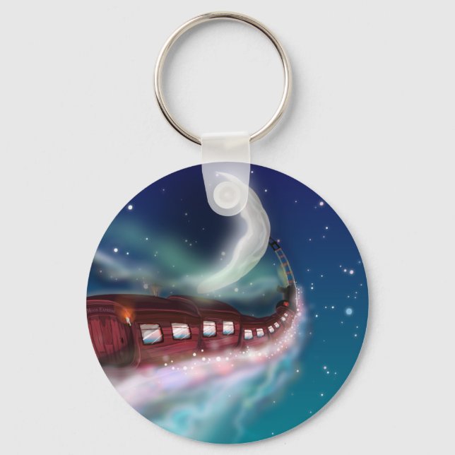 Train Voyage to the Moon Key Ring (Front)