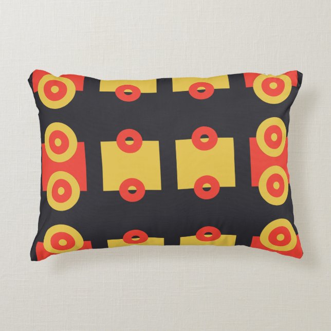 Train wheel wagons simple modern decorative cushion (Front)