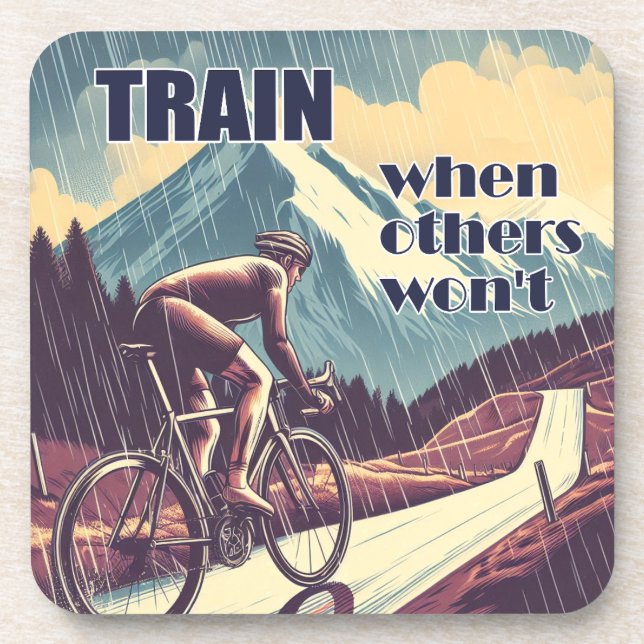 Train When Others Won't Cycling Coaster (Front)