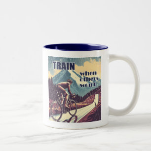 Train When Others Won't Cycling Two-Tone Coffee Mug