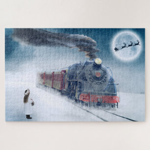 Train Winter Santa Christmas   Jigsaw Puzzle