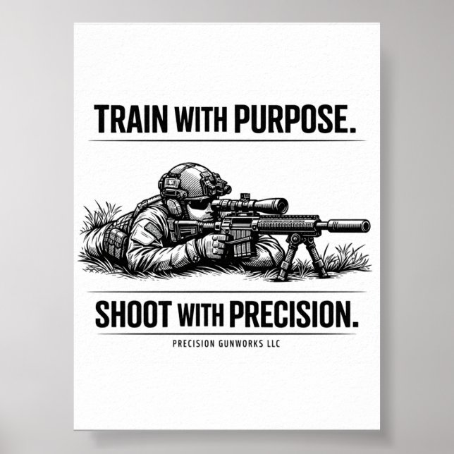 Train with Purpose Marksman Tee Printable Download Poster (Front)