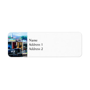 Train with Two Locomotives Roanoke, VA Return Address Label