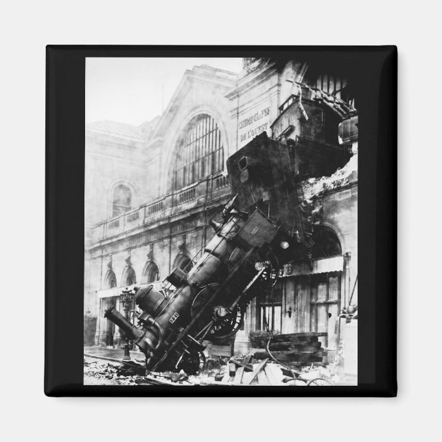 Train Wreck at Montparnasse , 22 October 1895 Magnet (Front)