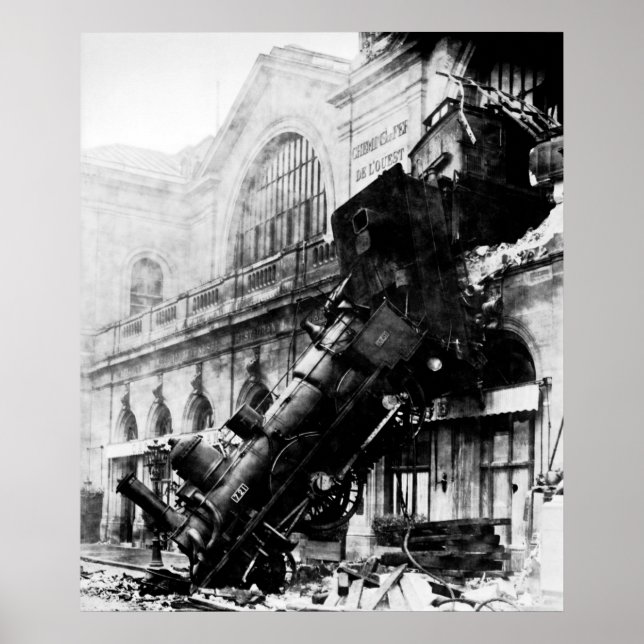 Train Wreck at Montparnasse,  22 October 1895 Poster (Front)