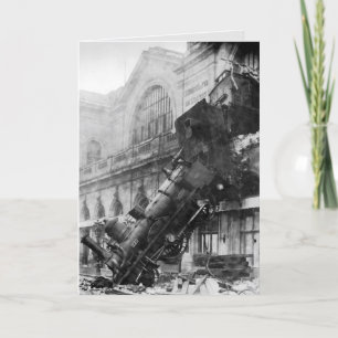 train wreck greeting card