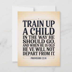 Train Your Child Up Invitation