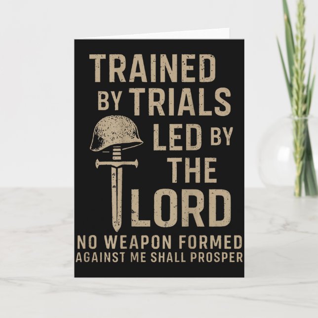 Trained By Trials Led By The Lord (on Back)  Card (Front)