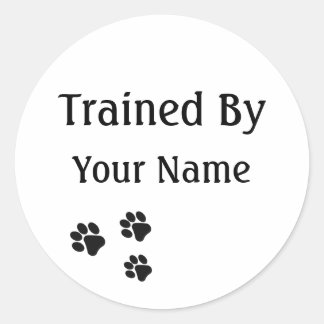 Trained By Your Name Custom Ex Sticker