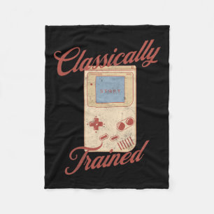 Trained Vintage Retro Video Game Handheld Games Fleece Blanket