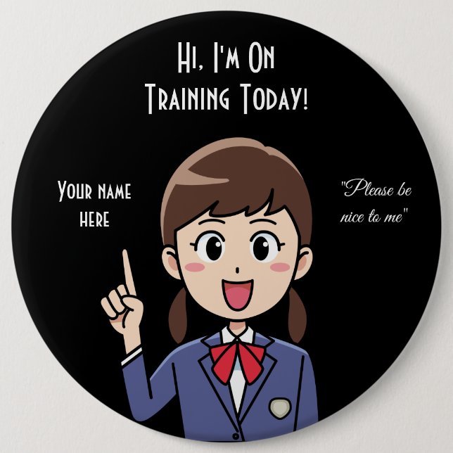 Trainee Employee 6 Cm Round Badge (Front)