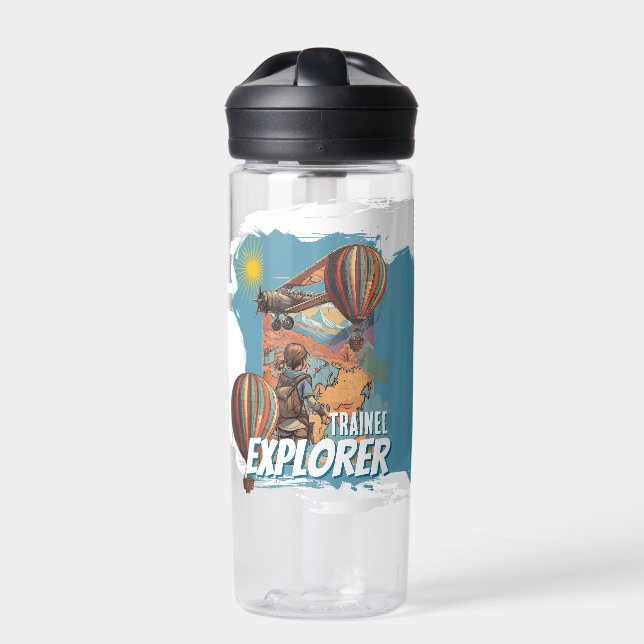 Trainee Explorer Adventure Girl's Water Bottle (Front)