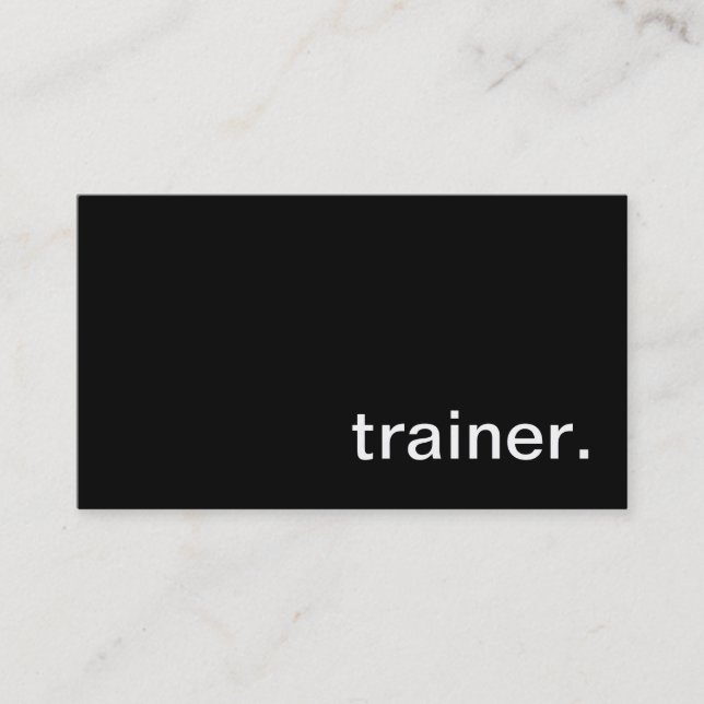 Trainer Business Card (Front)