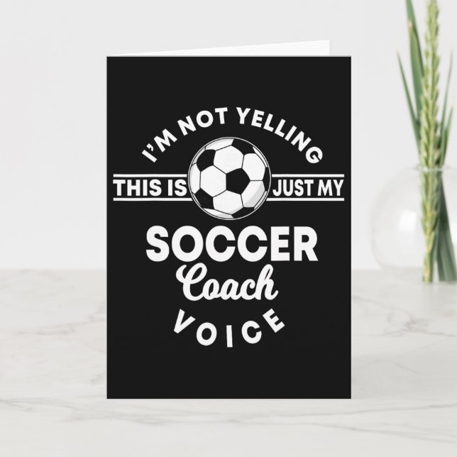 Trainer Coaching Soccer Coach Mum Dad Voice  Card (Front)