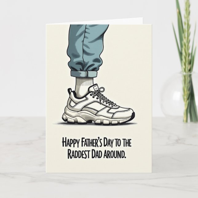 Trainer Style Fathers Day Card (Front)