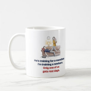 Training a Newborn Rest Days Funny New Mum Runner Coffee Mug