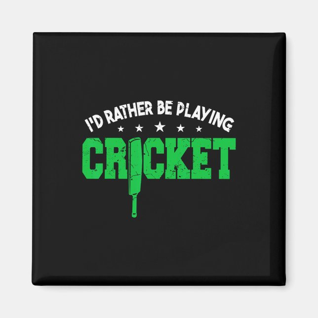 Training Cricket Player Cricket Men  Magnet (Front)