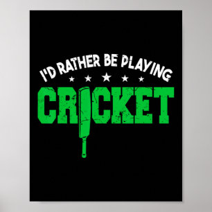 Training Cricket Player Cricket Men Poster