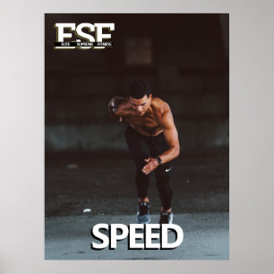 Training Fitness Business Logo Speed Poster