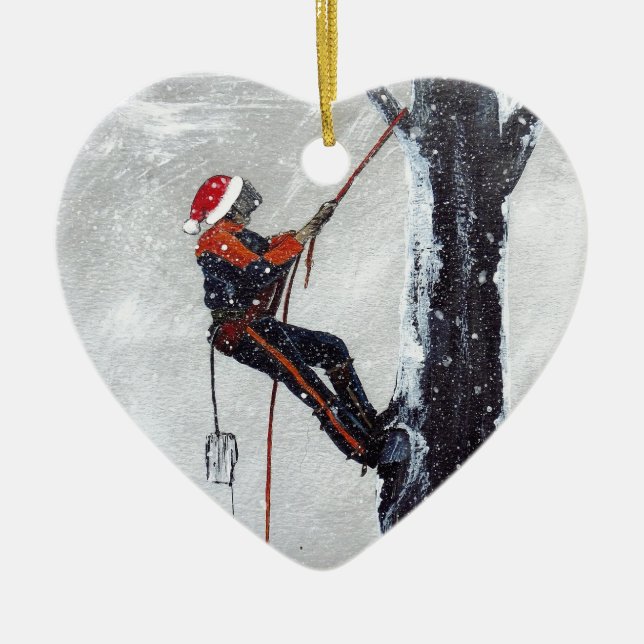 Training for the task ahead ceramic ornament (Front)