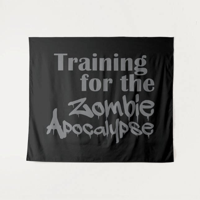 Training For The Zombie Apocalypse Funny Tapestry (Front (Horizontal))