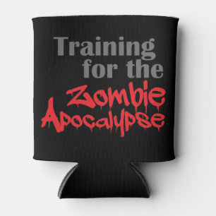 Training For The Zombie Apocalypse Funny Workout Can Cooler