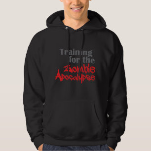 Training For The Zombie Apocalypse Funny Workout Hoodie