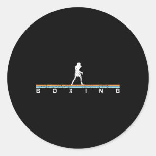 Training Mma Kickboxing Muai Thai Boxing Fighter G Classic Round Sticker