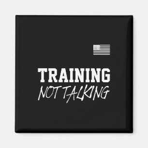 Training Not Talking Gym Quote Outfit Bodybuilder Magnet