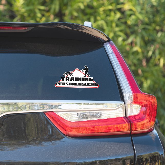 Training person search stickers with hunting dog (Car Side)