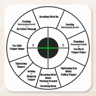 Training Target Square Paper Coaster