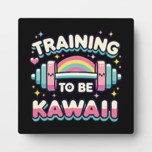 Training to Be Kawaii - Cute Funny Anime Workout Plaque