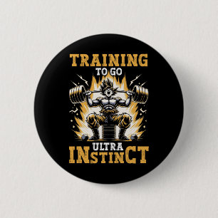 Training To Go Ultra Instinct Gym Weightlifting Bo 6 Cm Round Badge