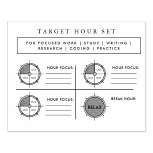 Training Your Focus   Target Hour Set Rubber Stamp