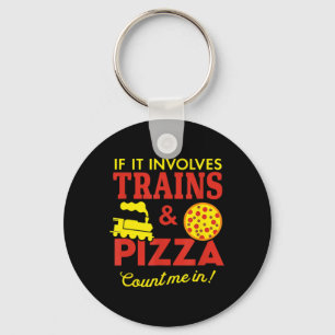 Trains And Pizza Fun Autism Awareness  Key Ring