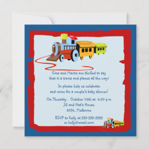 Trains and Planes..... Baby Shower Invitations
