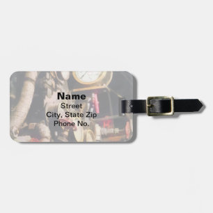 Trains - Inside Cab of Steam Locomotive Luggage Tag