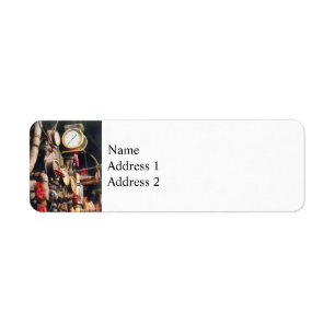 Trains - Inside Cab of Steam Locomotive Return Address Label