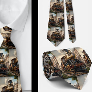 Trains Locomotive Steam Engine Tie