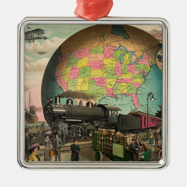 Trains, Planes & Everything Else Metal Tree Decoration (Front)