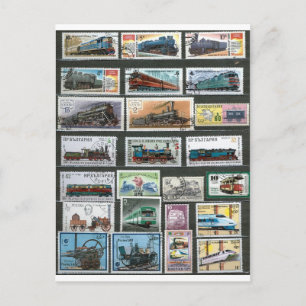 Trains railways locomotives 4 postcard