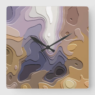 TRAINS SQUARE WALL CLOCK
