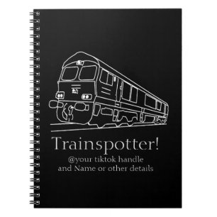 Trainspotter Class 66 Train Railway Railfan Diesel Notebook