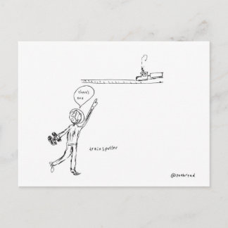 trainspotter postcard