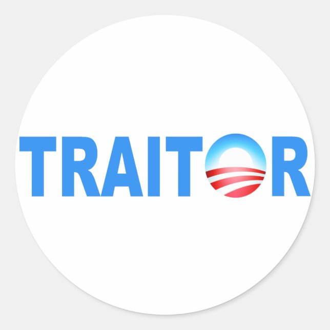 TRAITOR Obama Classic Round Sticker (Front)